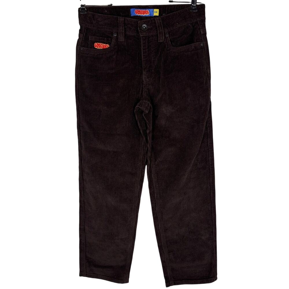 Empyre Boy's Corduroy Brown Loose Fit Java Skate Pants, Waist 24